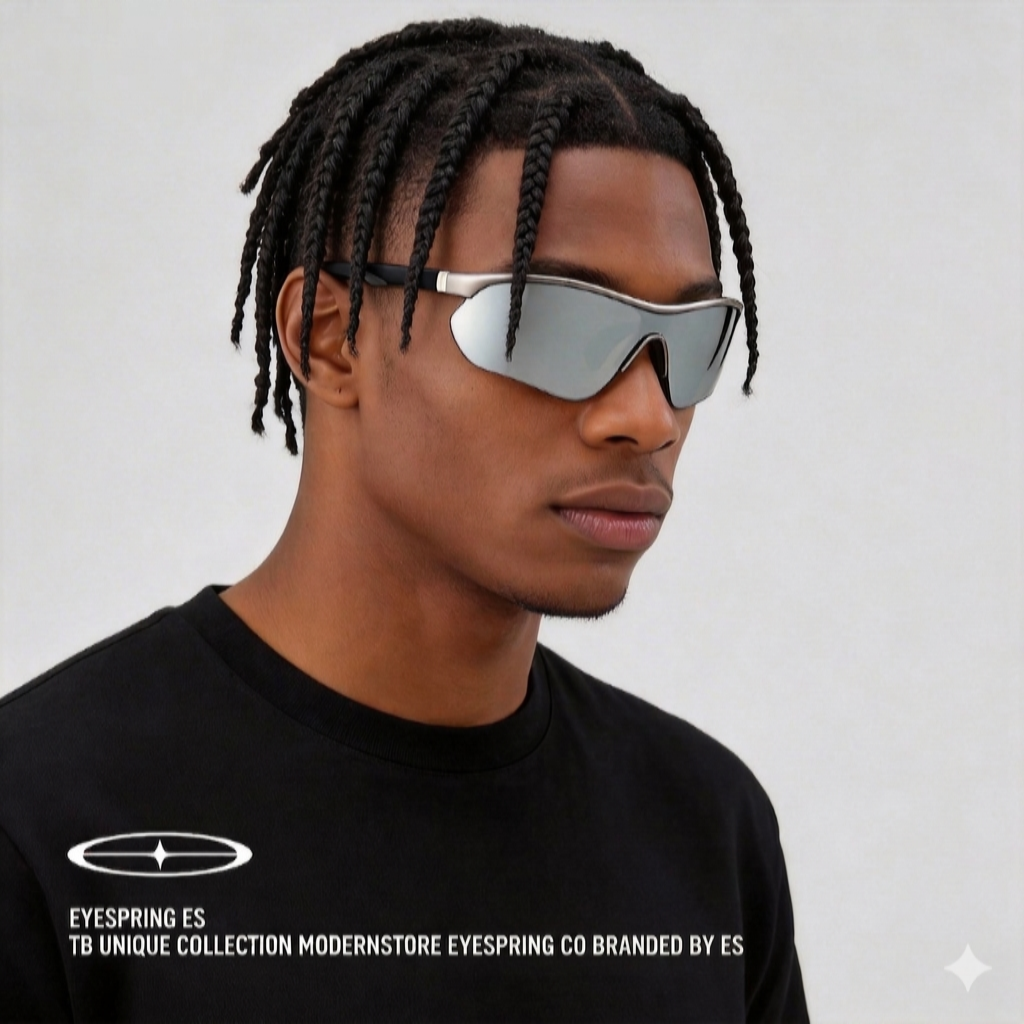 Cyberpunk Silver Sports Sunglasses
